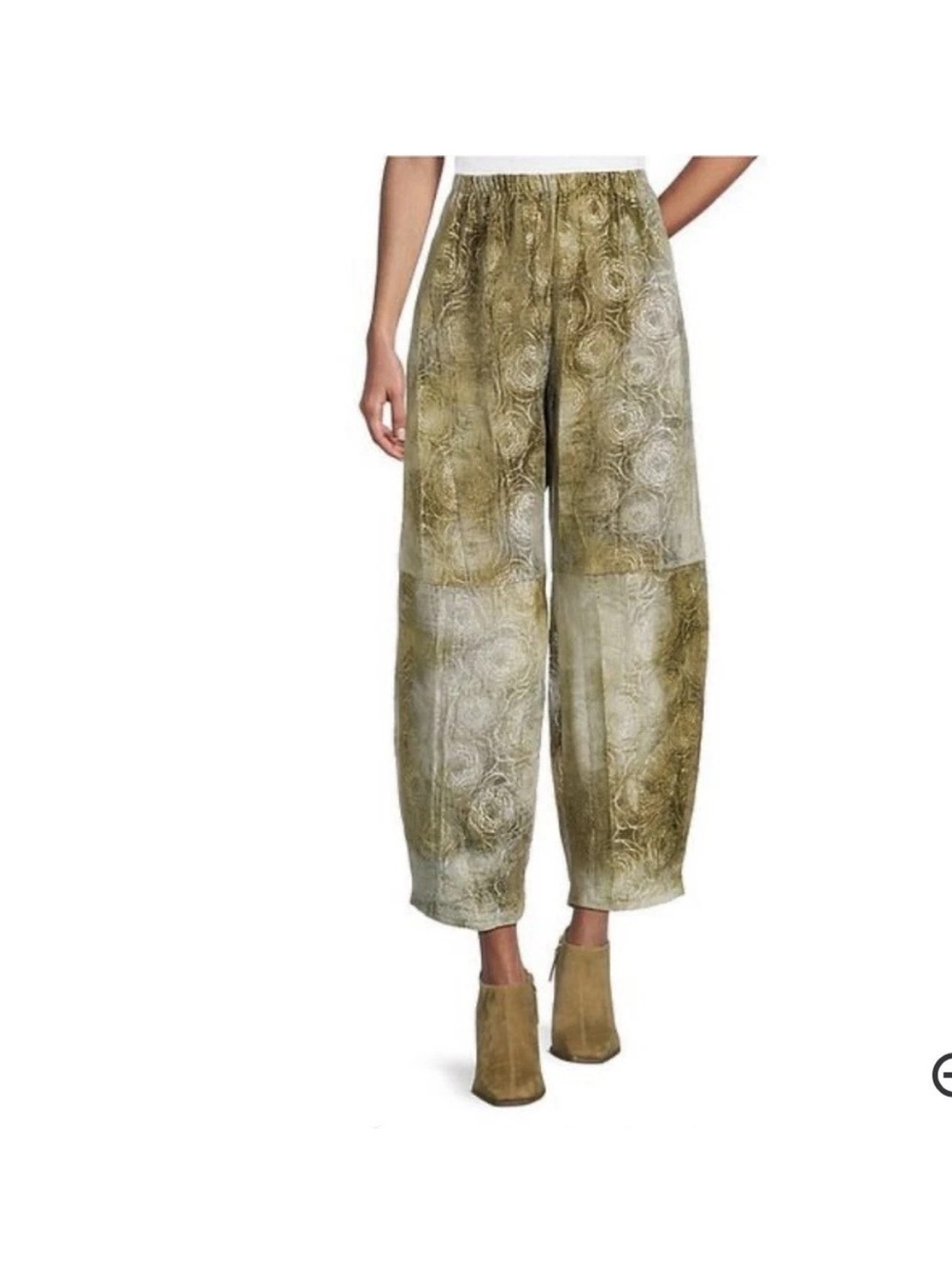 Bryn Walker Oliver Coordinating Velvet Chenille Elastic Waist Pants XL USA Made